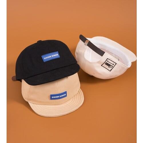 Short brim baseball cap letter embroidery hat ladies men outdoor sun hat casual rebound hat flat brim hat hip-hop hat Dad hat