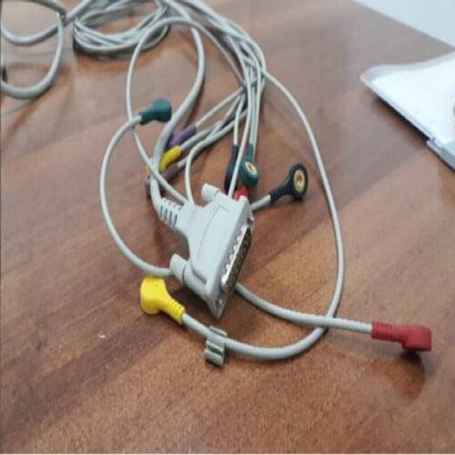 Compatible For Schiller AT1/ AT2 /CS6/ CS100/AT101 ECG EKG Cable with leadwires 10 leads Medical EKG Cable with snap end cable