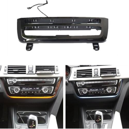 LED 2‑Color Ambient Light AC/ Radio Central Control Panel Fit for 3 Series F30/ F31 /F34 4 Series F32/ F33/ F36