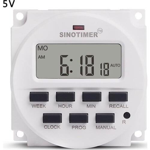 TM618H DC 12V 24V AC 110V 120V 220V 230V Volt Voltage Output Digital 7 Days Weekly Programmable Timer Switch Time Relay Control