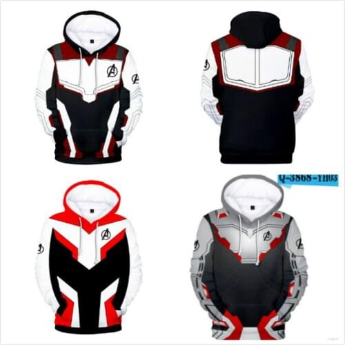 Cartoon Avengers Endgame Quantum Realm Print Baby Boys Sweatshirt Girl Hoodies Teenagers Adult Top Tee Pullover Cosplay Costumes
