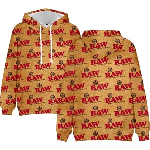 RAW Men Hoodie Women Pullover RAW Classica Cigarette Tobacco 3D Cosplay Custome Sweatshirt Teenage Pullover Streetwear Tracksuit