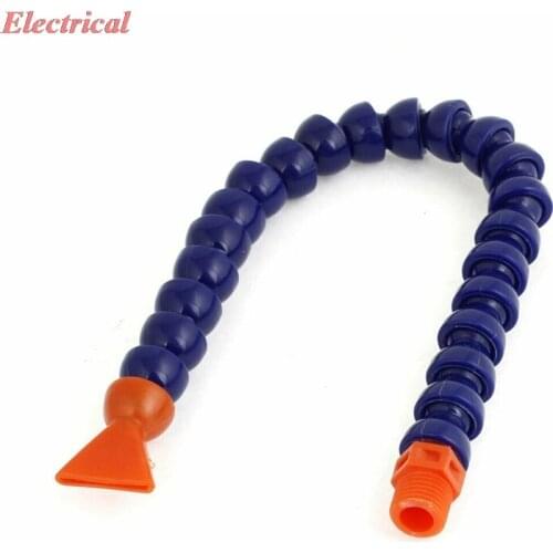 1pc 1/2" Male Thread 13/16" Flat Nozzle Oil Water Flexible Coolant Pipe 11.8" Long