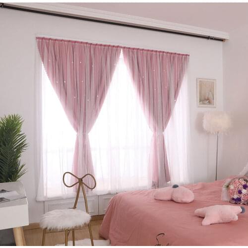 1pcs New Punch-free Simple and Modern Net Red Curtains Bedroom Bay Window Shading Rental House Shade Mosquito Curtain F8366