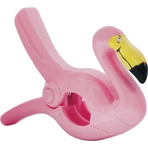1Pcs Plastic Beach Towel Clips Hanger Pink Flamingo Shape Clothes Shoes Peg Clip Grip Clothespin Clothesline Accessories