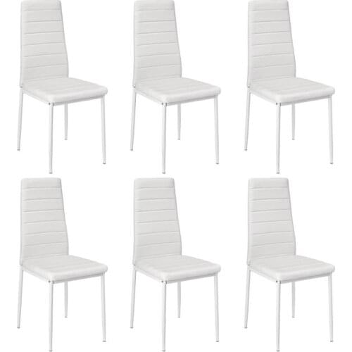 2/4/6pcs Horizontal Dining Chair Cafe Lounge Chair Stainless Steel Chair Legs Soft Sponge Nordic Style Modern Leather Chair HWC