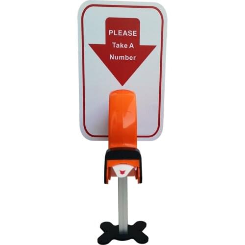 3-digits Turn Matic Take a Number Roll Paper Wireless Queue Management System Now Serving Manual Ticket Dispenser