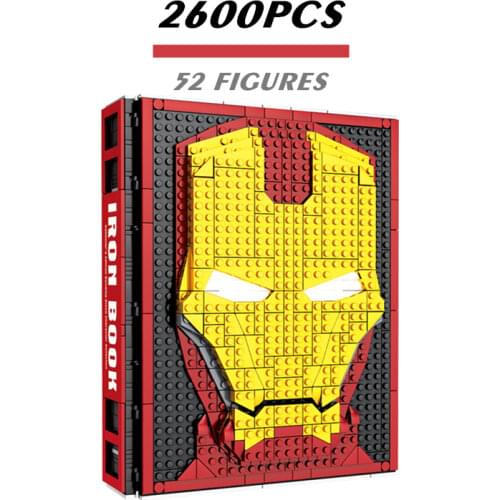 New Marvel Avengers 2895PCS 52 Figures Ironman Spiderman Hero Figures Collection Display Book Building Block Bricks Toy Gift Kid