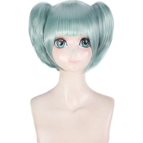 Anime Assassination Classroom Wig Kayano Kaede Short Light Green Hair Cosplay Wig Role Play Halloween Hair Synthetic 30cm