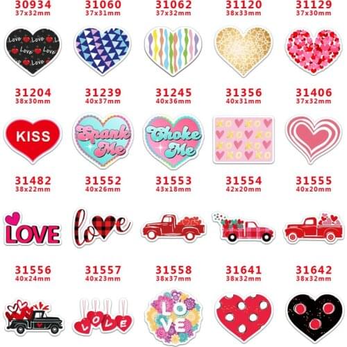 Free shipping 30 pcs Vanlentines day cartoon character planar resin PR 30934