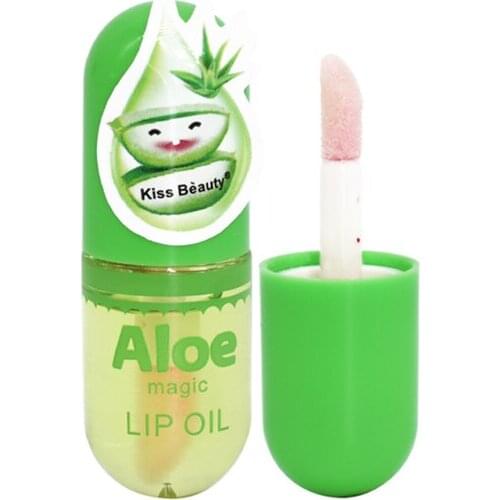 Kiss Beauty Lipgloss Oil Cosmetics Lips Care Beauty 5.5ml Cute Aloe Vera Peach Moisturizer Makeup Lip Gloss