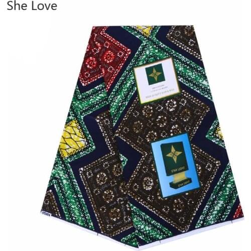 Chzimade 1Yard Polyester Wax Print Fabric Ankara African Cross Grid Pattern Sewing Fabric For Women Party Dress Making Crafts