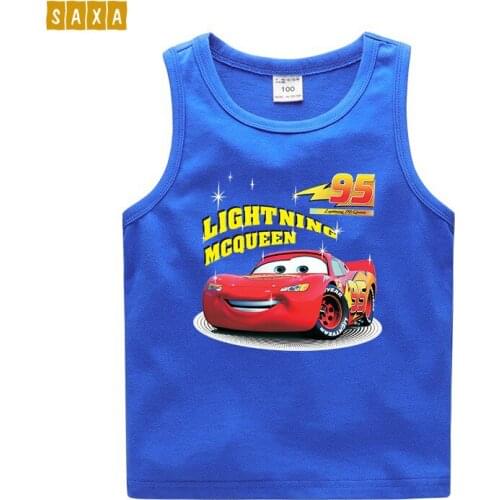 Childrens T-shirt 100% cotton 2019 summer childrens clothes boys and girls vest baby cartoon print T-shirt Kids tops 1-10Y