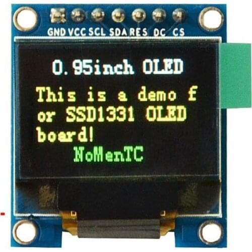 0.95'' RGB OLED Display full color compatible for Arduino 0.95 Inch 96*64 LCD Module SSD1331 Controller 7PIN By diy