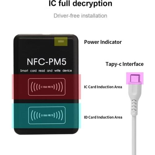 NFC Smart Card Writer RFID Duplicator 125KHz 13.56MHz Card Reader USB Programmer RFID Copier Duplicator