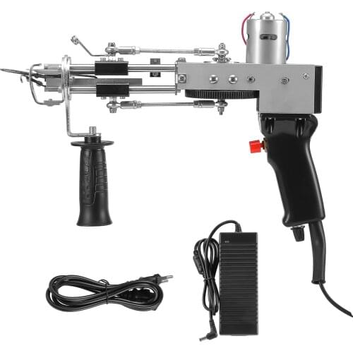110V-240V Black Electric Hand Carpet Tufting Gun Rug Weaving Flocking Machine Loop Pile Cut Pile Knitting Power Tools Industrial