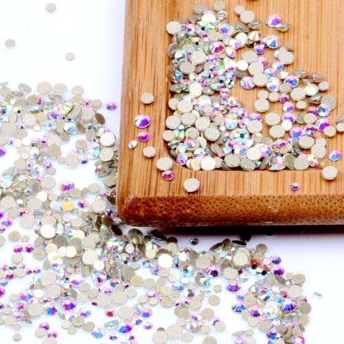 6G 1000PCS SS3-SS10 Crystal Beads AB Flat Back Jewelry Rhinestone 3D Fine Jewelry Decoration DIY Tool Set