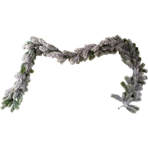 Pine Needle Artificial Vine Plant Cedar with Decorative Floral Fake Flowers Branch for Christmas Tree Decoration DIY Home Decor