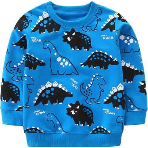 Jumping Meters New Arrival Dinosaur Sweatshirts for Boys Girls Clothes Autumn Winter Shirts Animals Printed Children Tops Blouse