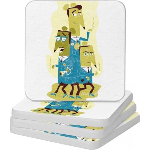 The Rat Pack Natural Diatomite Square Round Coaster MildewProof Cup Bonsai Mat Soap Toothbrush Pad 10x10cm