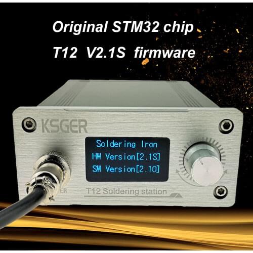 KSGER Soldering Station DIY Kit STM32 2.1S OLED 1.3 Display Temperature Controller Digital Electronic Welding Iron T12 Iron Tips