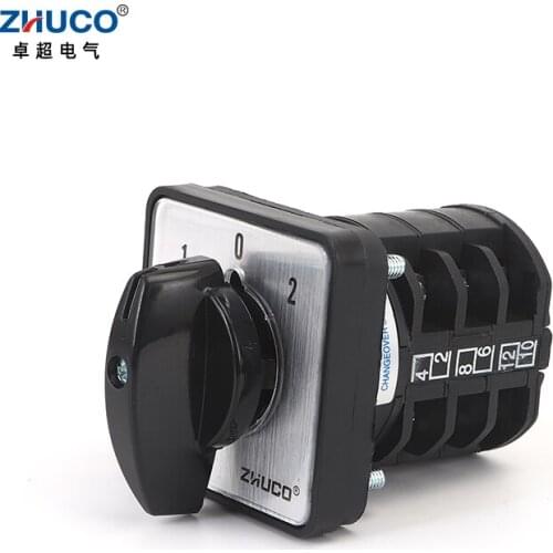 ZHUCO LW8D-10D404-3B 3 Positions 3 Phases 10A Cam Switches Rotary Switch Changeover Control Switch For Electric Motors