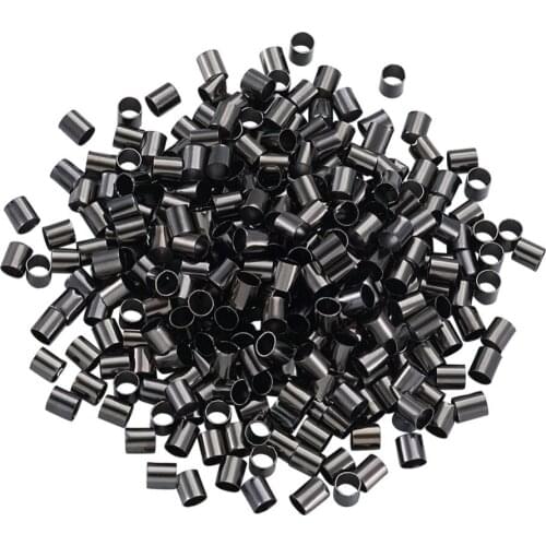 10g (Approx 500pcs) 3x3mm Tube Column Brass Crimp Beads Metal for DIY Jewelry Making Bracelet Necklace Findings Hole: 2.5mm