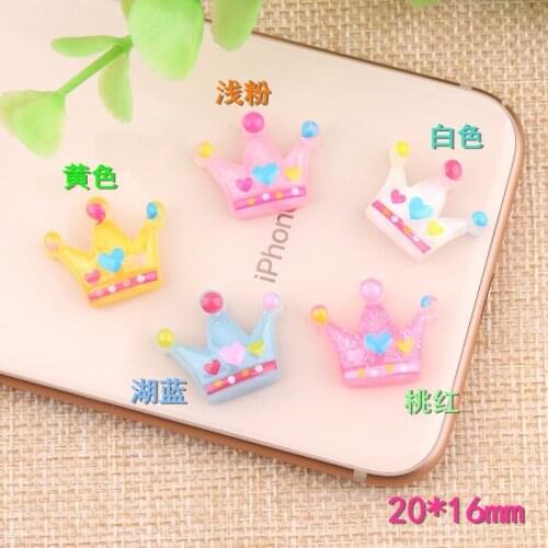 Small crown resin accessories DIY childrens hair accessories DIY childrens ring material mobile phone shell accessories