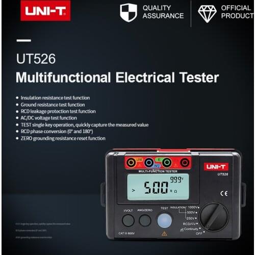 Multifunctional electrical tester Insulation resistance test Ground resistance test RCD leakage protection AC/DC voltage test