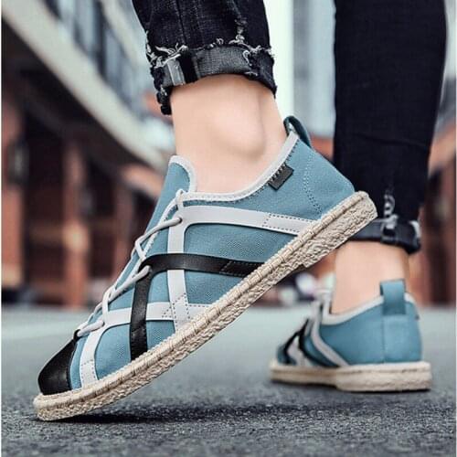 Mesh Men Shoes Casual Linen Loafers Lightweight Sneakers Men Fashion Casual Walking Shoes Breathable Slip on Mens Loafers