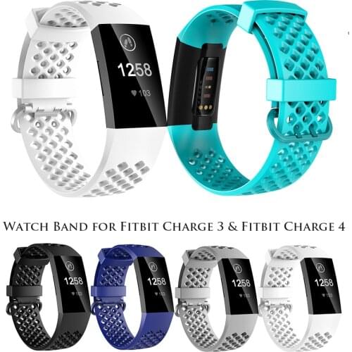 For fitbit charge 3 4 band Soft Silicone Wrist Watch Strap For Fitbit Charge 3 For Fitbit Charge 4 Band Replacement Accessories