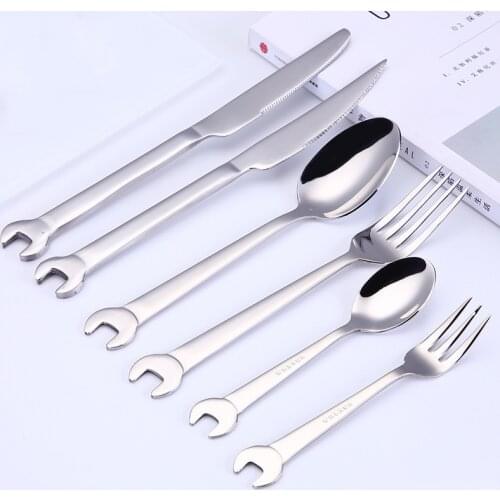 Stainless Steel Cutlery Portable Fork Knife Spoon Travel Dinner Picnic Outdoor Camping Western Tableware Kitchen Accessories