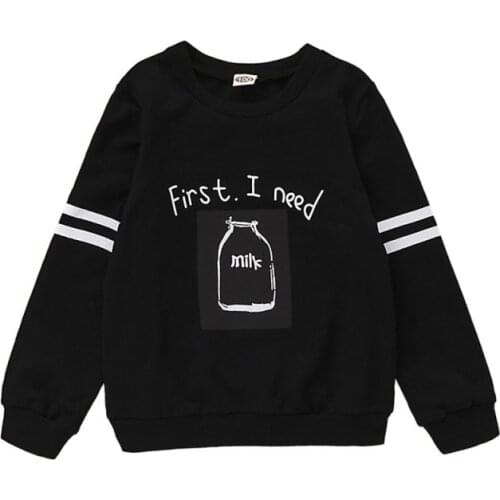 New Baby Kid Boys Girl Fashion Sweatshirts Winter Spring Autumn Children Letter Long Sleeves Sweater Kids T-shirt Clothes