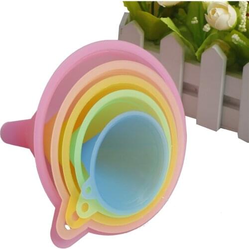 5pcs Plastic Liquid Oil Funnels Household Liquid Dispenser Multi Function Plastic Funnel Kitchen Tools Lab Supplies