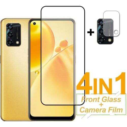 Full Cover Screen Protector For OPPO A74 A94 A54 A93S A93 A16 Tempered Glass Protective Camera Len Film For OPPO F19 Pro Plus 5G