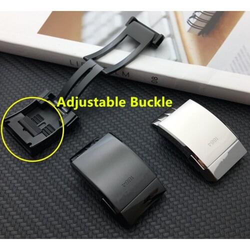 316L black silver Thick Stainess Steel Buckle for Breitling Watchband 20mm Polishing Double Click Clasp Watch strap free tools