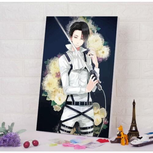 Coloring by numbers Attack on Titans digital paint by numbers Japan Style cartoon poster diy digital painting