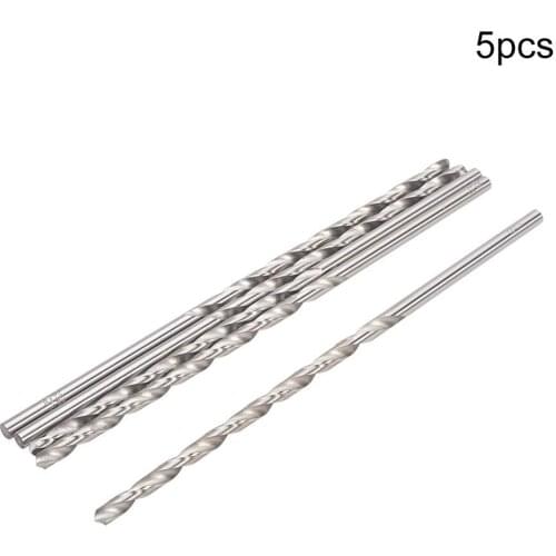 1-10pcs HSS-4341 Straight Shank Twist Drill 160mm Length Heat Resistant Grinding Process 1.5/ 4/ 4.5/ 5/ 5.5/ 6mm Dia Drill Bits