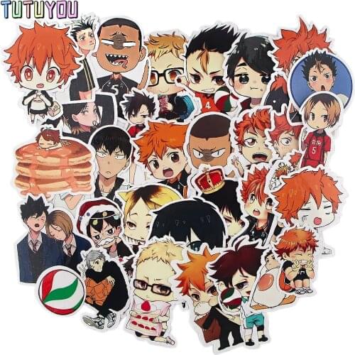 PC2404 36pcs/set Volleyball Boy Cool Sticker Waterproof Suitcase Notebook Scooter Refrigerator Water Cup Not Repeating Sticker