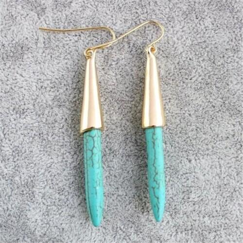 Yourem trendy bar water drop dangle earrings for women minimalist strip earring jewelry accessories for women