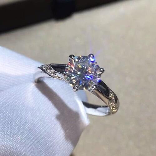 Exquisite White Gold Fashion Zircon CZ Rings for Women Sterling Silver 925 Wedding Bands Female Engagement Ring Ladies Jewelry