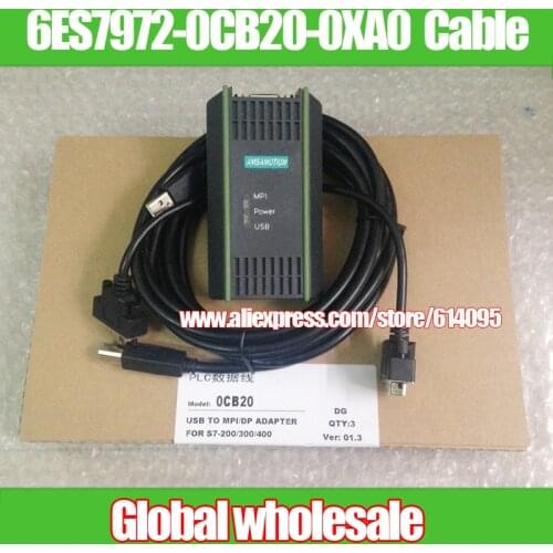 1kit programming cable USB-MPI + S7-200/300/400 PLC DP/MPI used for Siemens / 6ES7972-0CB20-0XA0 programming cable WIN7 WIN8