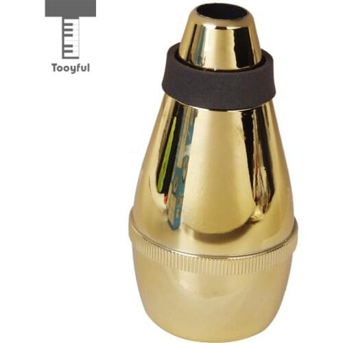 Tooyful High Quality 1Pc Light-weight Practice Trumpet Straight Mute Silencer Made of Good ABS for Trumpets Instrument Golden