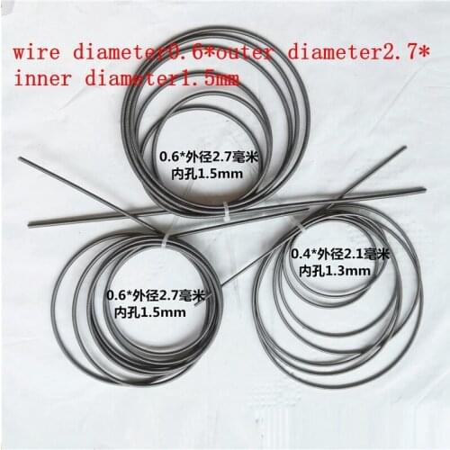 1pcs Pull spring 0.2 small elongated spring 0.3 steel wire 0.4 micro 0.5 pull yellow elastic protective tube 500-3000mm length