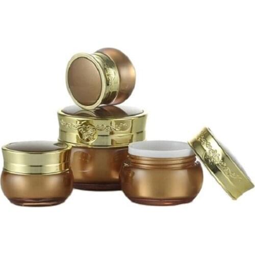 10G 15G 30G 50G Empty Brown Packing Acrylic Cream Jar Butterfly Cover Bottles 10pcs/lot