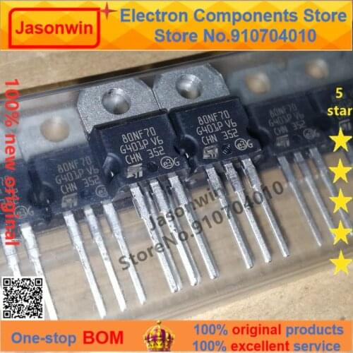 100% nuevo 50 unids/lote original MOSFET STP80NF70 80A70V 80NF70 TO-220 Transistor