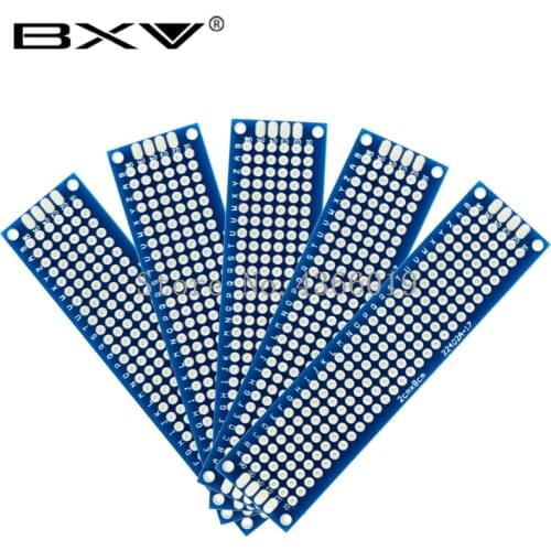 2*8 2*8cm PCB 2x8 2x8cm PCB Double Side Prototype PCB diy Universal Printed Circuit Board Blue