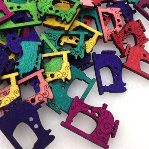 30pcs Mix Sewing Machine Wood Buttons Sewing DIY Crafts WB288