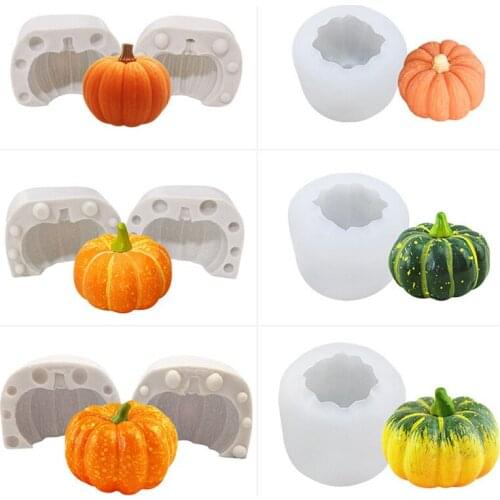 3D Halloween Pumpkin Silicone Mold DIY Hand Making Cake Chocolate Candle Mould Supplies