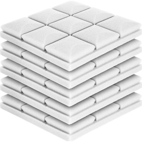 5pcs Acoustic Foam Panels Studio Soundproof Sound Absorption Wall Wedge Tiles 12" x 12" x 2"